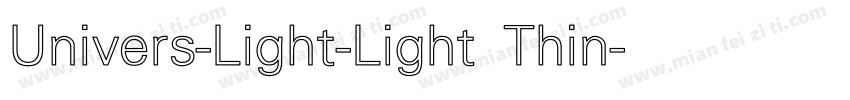 Univers-Light-Light Thin字体转换
